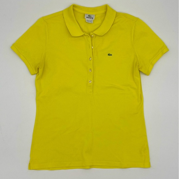 Lacoste Women’s Polo Shirt – Yellow – Size 44 (US Large) - Picture 1 of 8